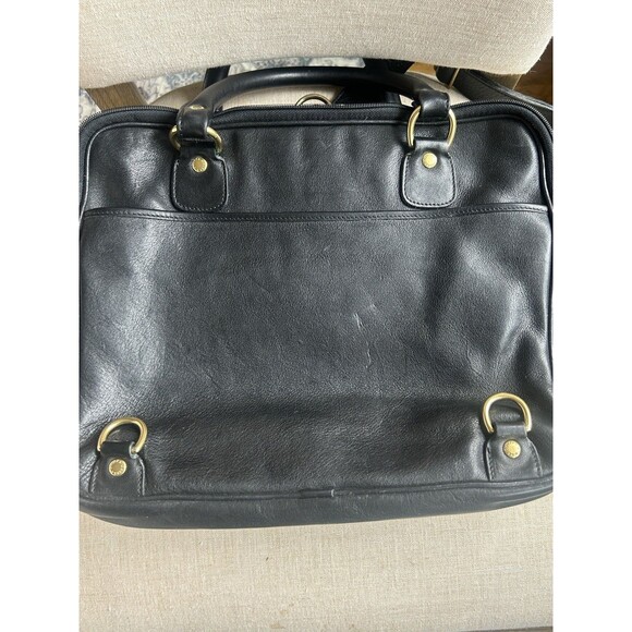 Ghurka MH No.174 All Leather Black Briefcase Shoulder Bag w/Storage belt Vintage - Picture 14 of 16
